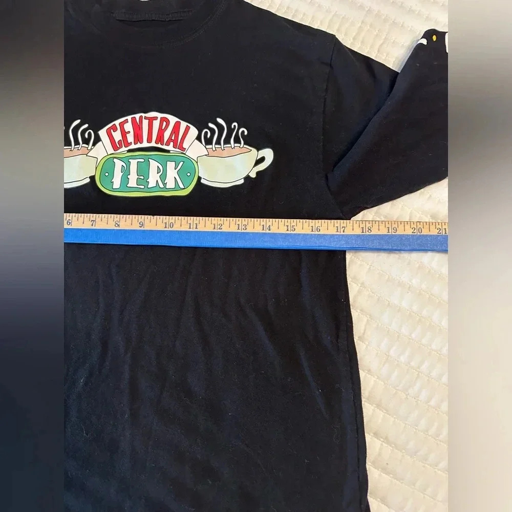 FRIENDS Black Long Sleeve Central Perk Logo Tee - Picture 4 of 7
